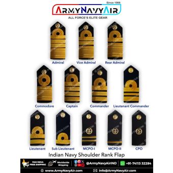Indian Navy Shoulder Rank Flaps : ArmyNavyAir.com