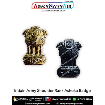 Indian Army Shoulder Rank Ashoka Badge : ArmyNavyAir.com