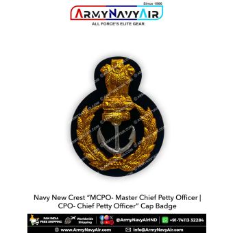 Navy New Crest MCPO / CPO Cap Badge : ArmyNavyAir.com