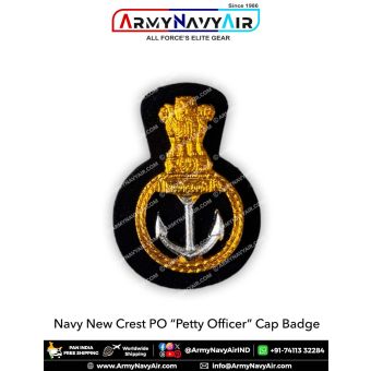 Navy New Crest PO Cap Badge : ArmyNavyAir.com