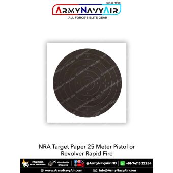 NRA Target Paper 25 Meter Pistol or Revolver Rapid Fire (Pack of 100) : ArmyNavyAir.com
