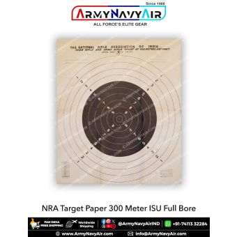 NRA Target Paper 300 Meter ISU Full Bore (Pack of 100) : ArmyNavyAir.com