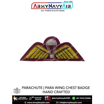 Parachute | Para Wing - Parachutist Chest badge Hand Crafted : ArmyNavyAir