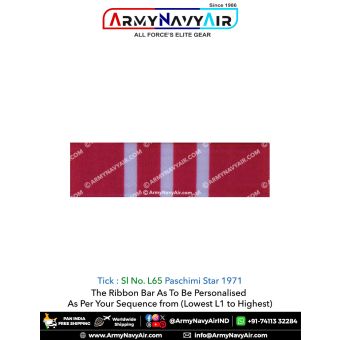 (L65) Paschimi Star Ribbon Bar : ArmyNavyAir.com