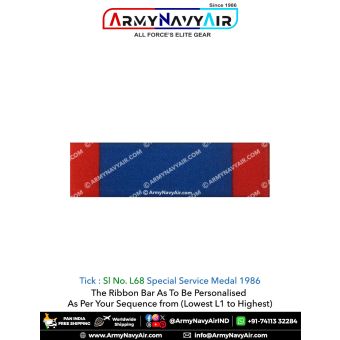 (L68) Special Service Medal 1986 Ribbon Bar : ArmyNavyAir.com