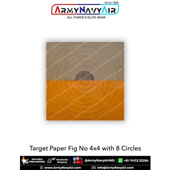 Target Paper Fig No 4x4 With 8 Circles (Pack Of 100) : ArmyNavyAir.com