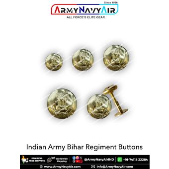 Indian Army Bihar Buttons : ArmyNavyAir.com