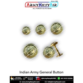 Indian Army General Buttons : ArmyNavyAir.com