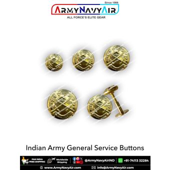 Indian Army General Service Buttons : ArmyNavyAir.com