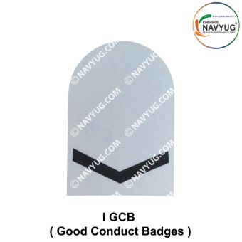Indian Coast Guard Rank & Branch Badges (Sailors) For Summer Uniform-I GCB |I Good Conduct Badge ( New Technology ) 9.5cm H X 6.5cm W