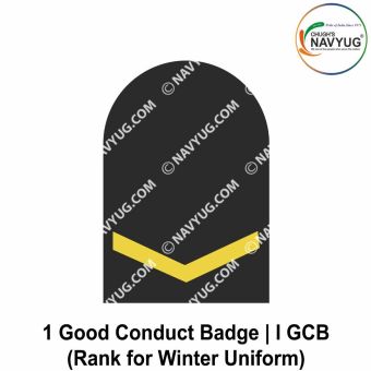 Indian Coast Guard Rank & Branch Badges (Sailors) For Winter Uniform-I GCB |I Good Conduct Badge ( New Technology ) 9.5cm H X 6.5cm W