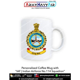 Personalised IAF Indian Air Force Helicopter Unit No 114 Mug: ArmyNavyAir.com