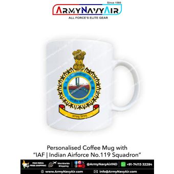Personalised IAF Indian Air Force Helicopter Unit No 119 Mug: ArmyNavyAir.com