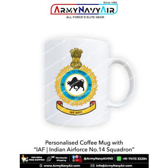 Personalised IAF Indian Air Force No 14 Squadron Mug: ArmyNavyAir.com