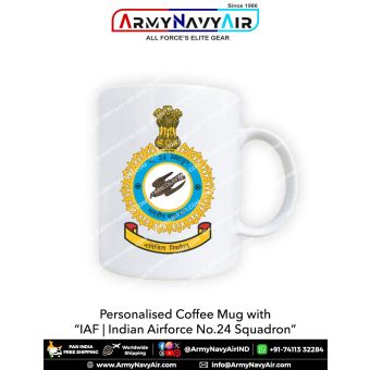 Personalised IAF Indian Air Force No 24 Squadron Mug: ArmyNavyAir.com