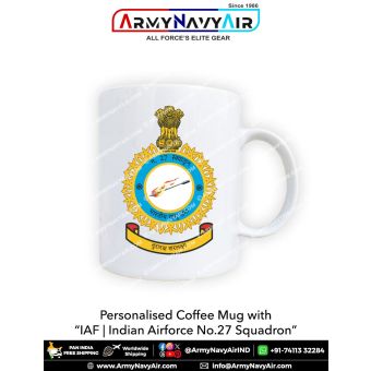 Personalised IAF Indian Air Force No 27 Squadron Mug: ArmyNavyAir.com