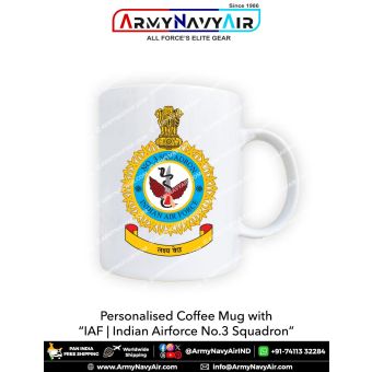 Personalised IAF Indian Air Force No 3 Squadron Mug : ArmyNavyAir.com