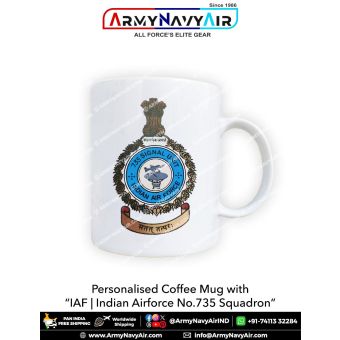 Personalised IAF Indian Air Force Signal Unit No 735 Mug: ArmyNavyAir.com