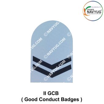 Indian Coast Guard Rank & Branch Badges (Sailors) For Summer Uniform-II GCB |II Good Conduct Badge ( New Technology ) 9.5cm H X 6.5cm W