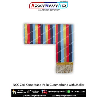 NCC Zari Kamarband-Pallu with Jhalar : ArmyNavyAir.com