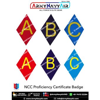 NCC | National Cadet Corps Proficiency Certificate Badges : ArmyNavyAir.com