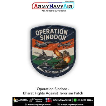 Personalised Operation Sindoor Patch : ArmyNavyAir.com-Bharat Fights Against Terorism