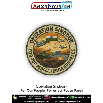 Personalised Operation Sindoor Patch : ArmyNavyAir.com-For Our People-For our Peace