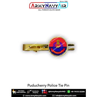 Puducherry Police Tie Pin : ArmyNavyAir.com