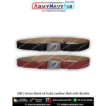 Union Bank Of India Leather Belt with Buckle : ArmyNavyAir.com