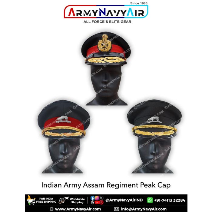 Buy Indian Army Assam Regiment Peak Cap : ArmyNavyAir.com Online at ...