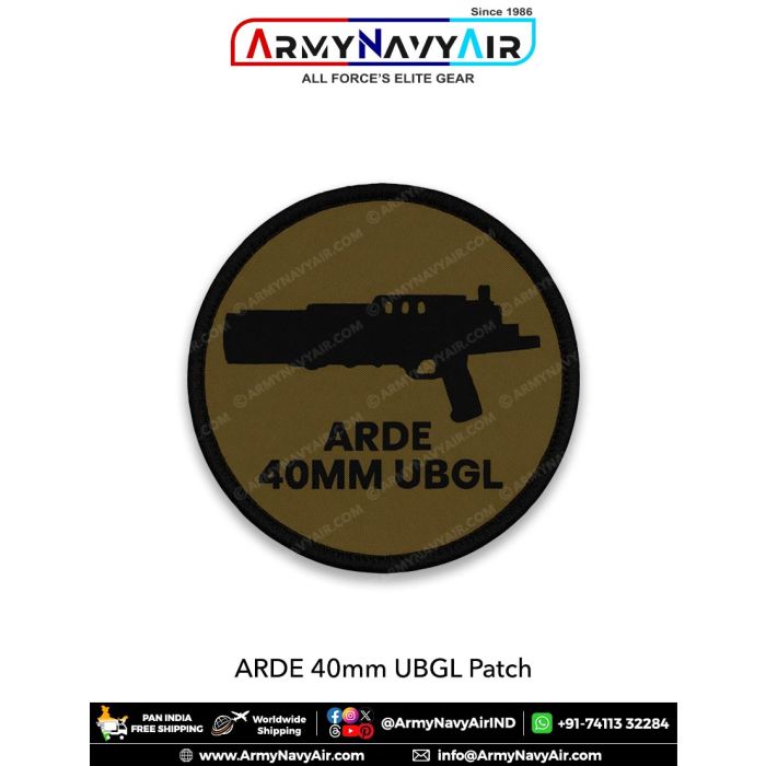 Defcom Ubgl ARDE 40mm UBGL Patch – Indian Under Barrel Grenade Launcher Collectible ...