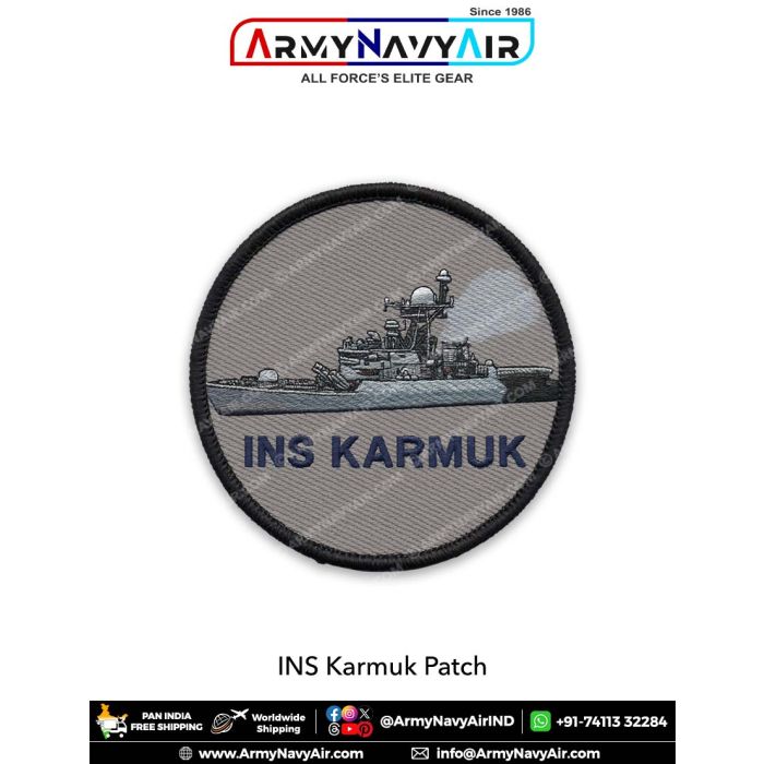 Ins Karmuk Crest INS Karmuk Patch - Indian Navy Kora Class Corvette Badge