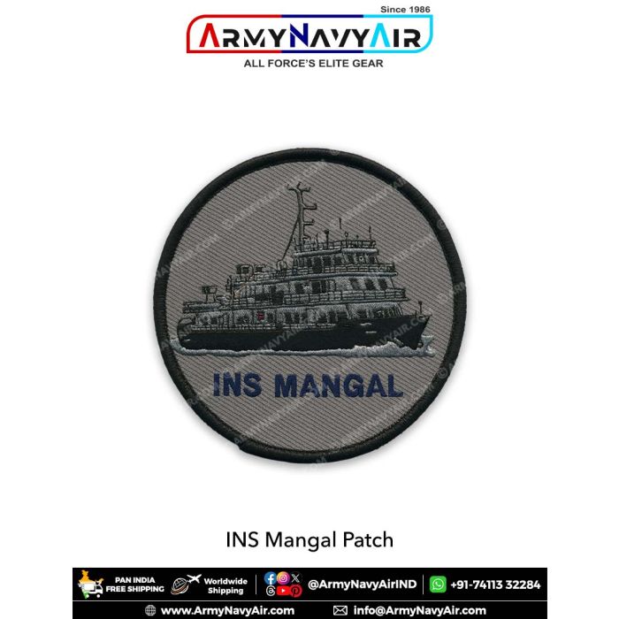 Ins Patch INS Mangal Patch - Indian Navy Ship Patch by ArmyNavyAir