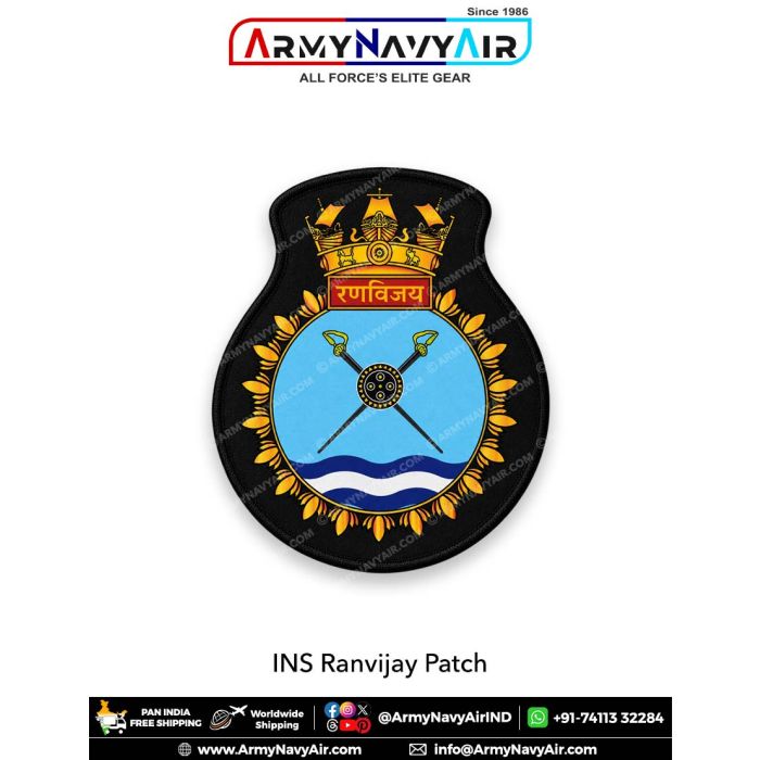 Ins Patch Indian Navy INS Ranvijay Patch | Naval Crest Badge