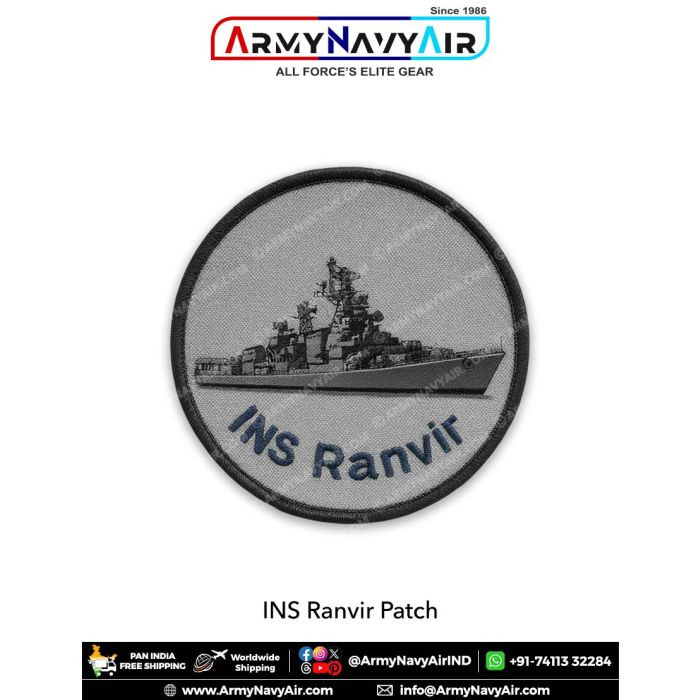 Ins Patch INS Ranvir Patch - Indian Navy Guided Missile Destroyer Patch