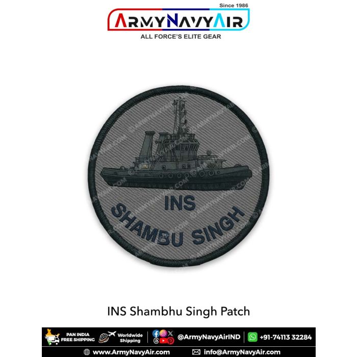 Ins Patch INS Shambhu Singh Patch - Indian Navy Tug Vessel Patch