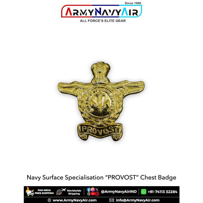 Buy Indian Navy Surface Provost Metal Chest Badge | Provost - ArmyNavyAir