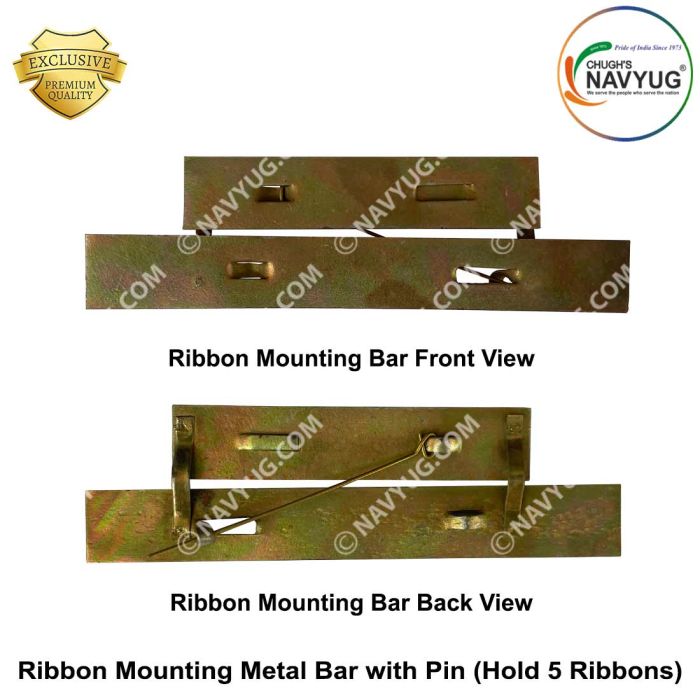 Buy Ribbon Mounting Metal Bar With Pin (Hold 5 Ribbons) | Navyug Online ...