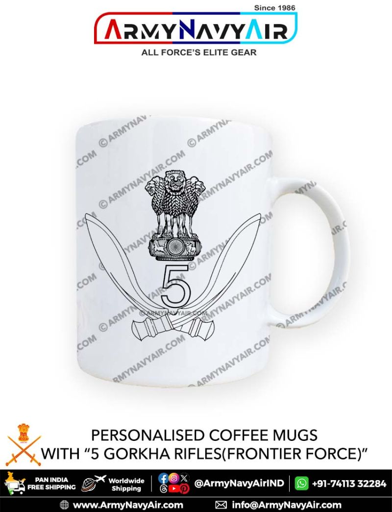 Buy Personalised Coffee Mugs With 5GR (FF) 5 Gorkha Rifles Logo ...