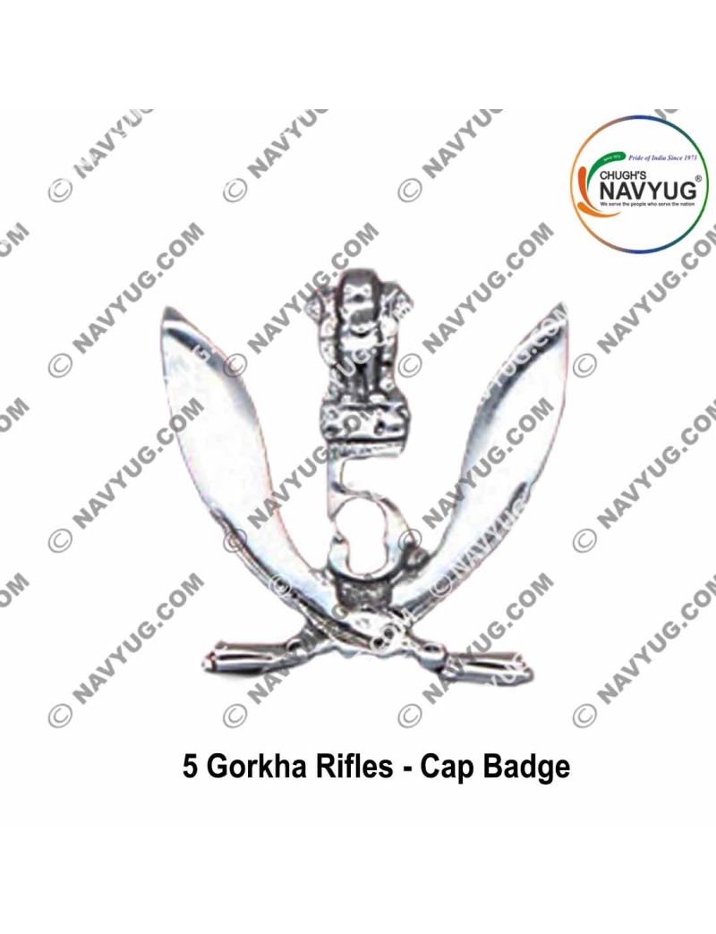 Army-Military 5 Gorkha Rifles Uniform Cap Badge (Indian Army Infantry ...