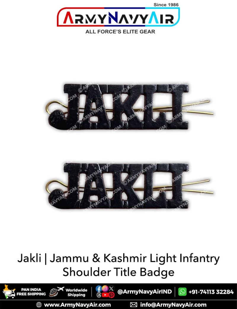 Buy Jammu Kashmir Light Infantry Shoulder Title Badge Online At