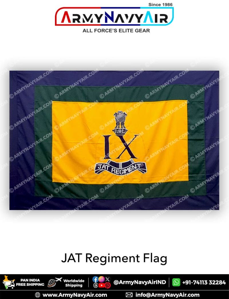 Buy Indian Army JAT Regiment Flag Online at ArmyNavyAir.com