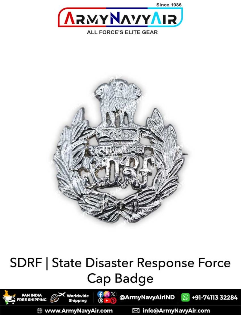 Buy Premium SDRF State Disaster Response Force Cap Badge Online