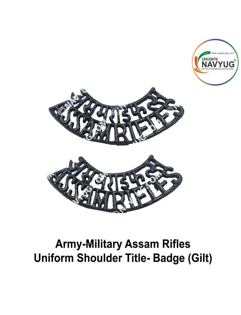 Army-Military Assam Rifles Uniform Shoulder Title-Badge (Indian Army ...