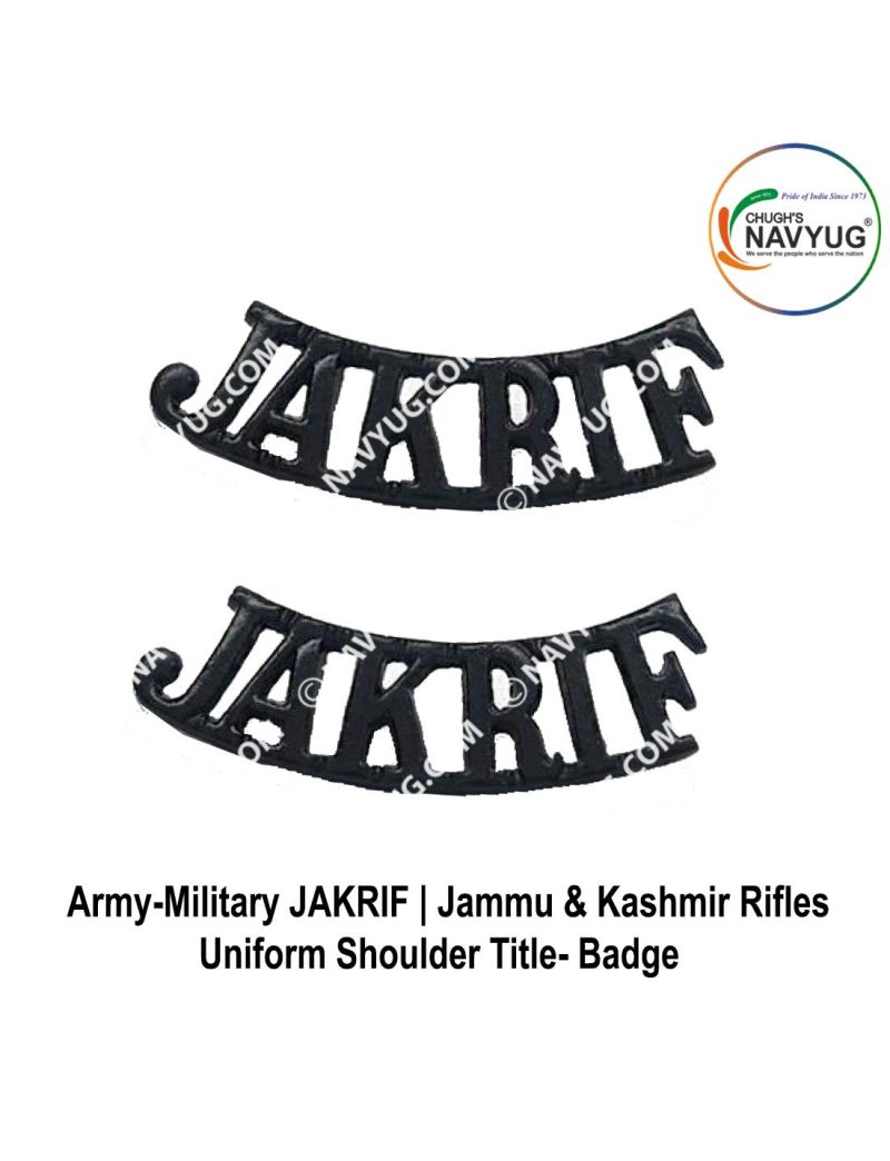 Army-military Jammu & Kashmir Rifles Uniform Shoulder Title-badge 