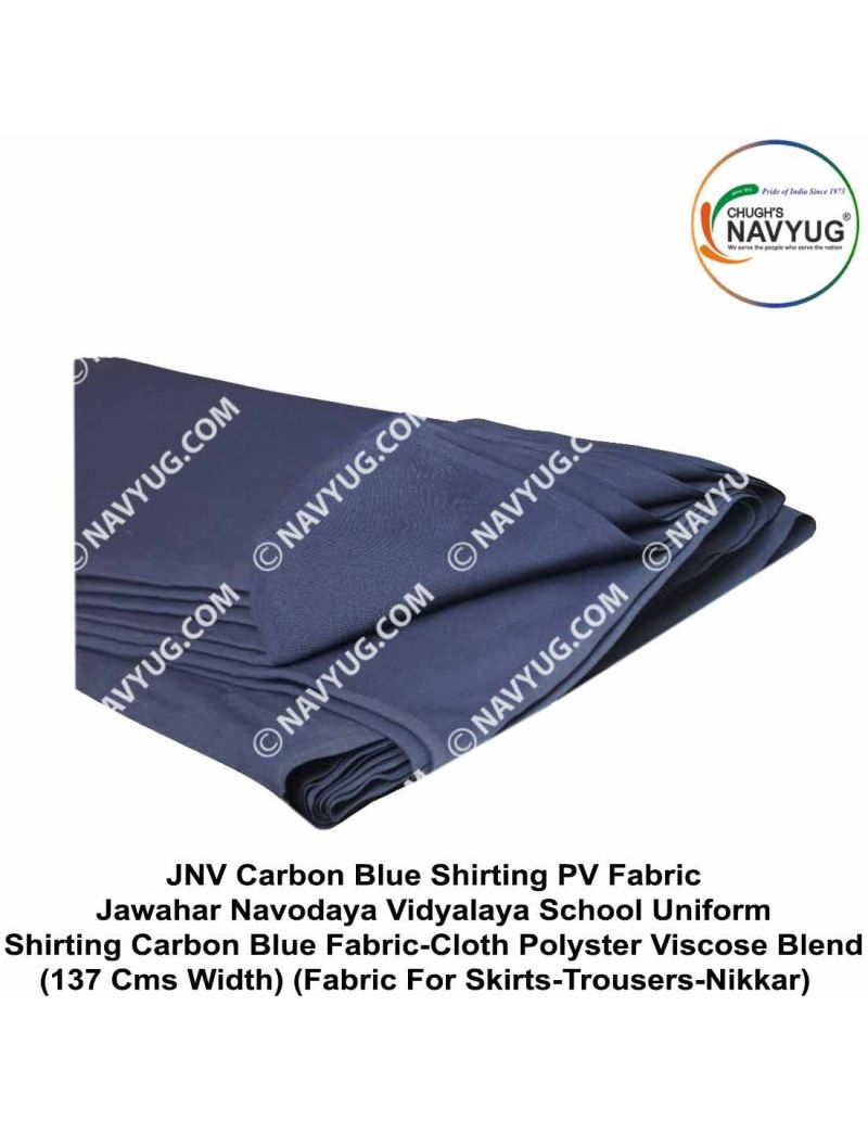 Buy Jawahar Navodaya Vidyalaya Carbon Blue Suiting Fabric PV Online At