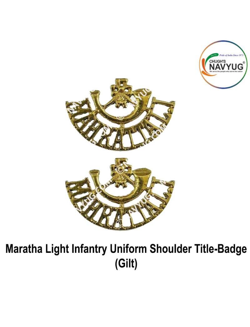 Army-Military Marathali | Maratha Light Infantry Uniform Belt Buckle  (Indian Army Infantry Regiments) Marathali Buckle Chrome-Gilt (Suitable For  2