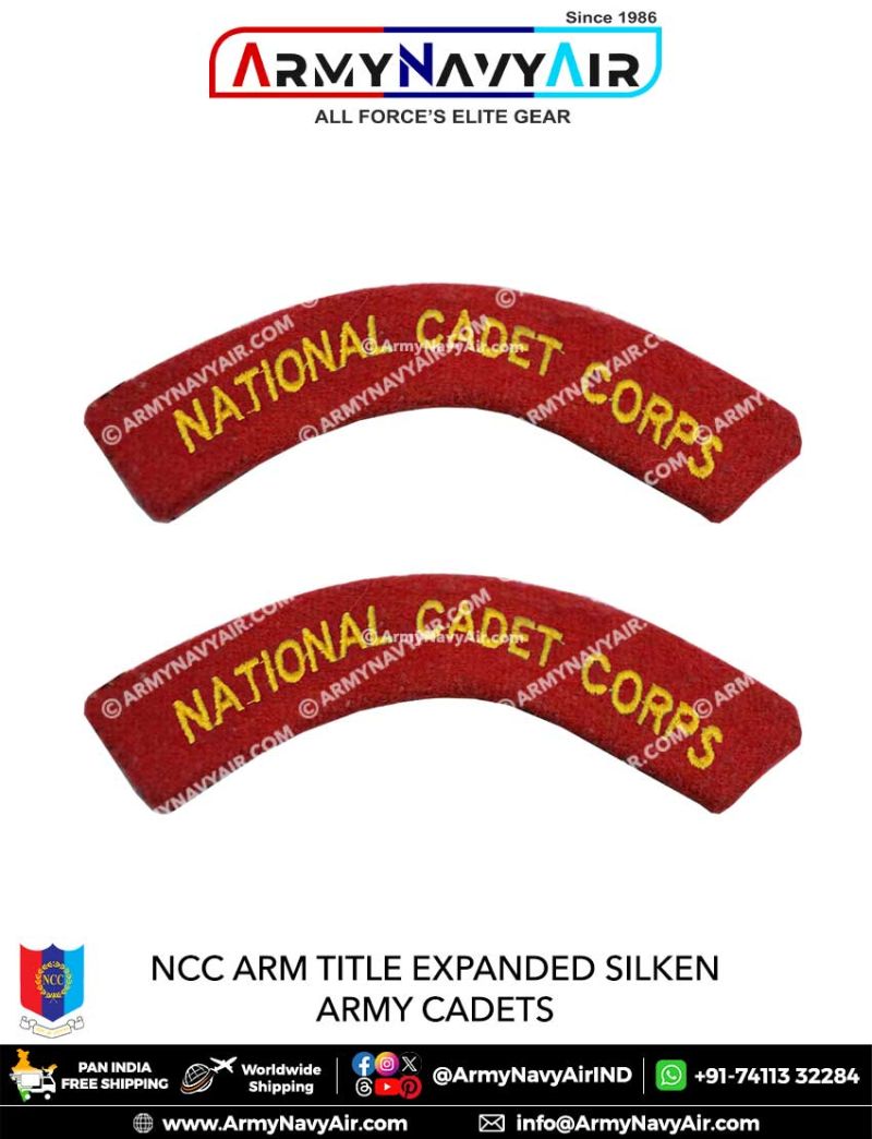 ncc-arm-title-badge-national-cadet-corps-armynavyair