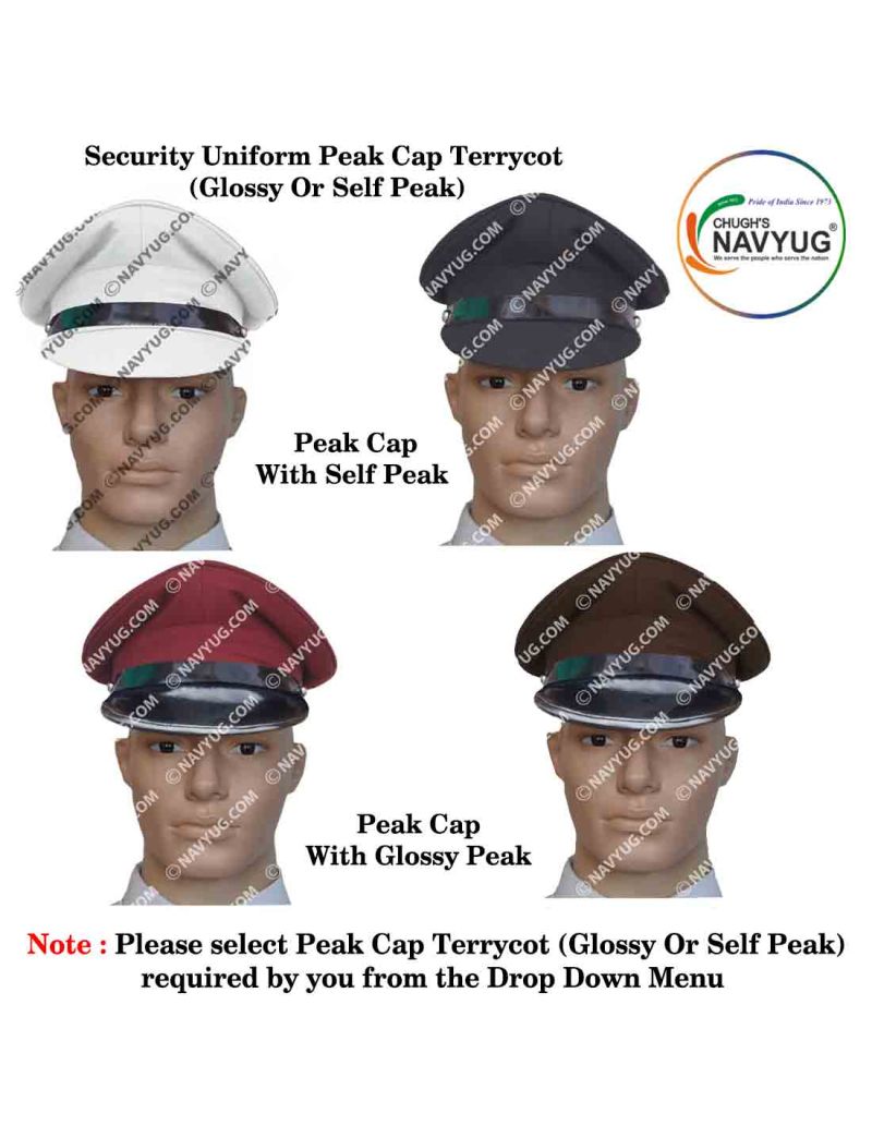 Shop Security Uniform Peak Cap Terrycot (Self -Glossy Peak)