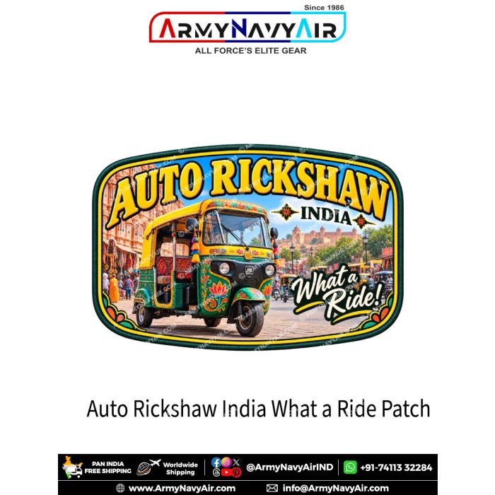 India Auto Rickshaw Travel Souvenir Patch